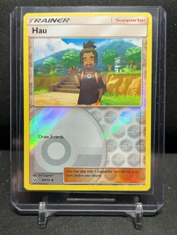 Hau 61/73 Reverse Holo Pokemon 2017 Shining Legends LP - Image 1