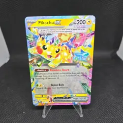 Pokemon TCG Pikachu ex 057/191 SV05 Full Art Ultra Rare Tera Holo Electric - Image 1