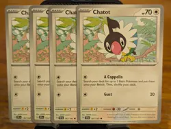 Pokemon TCG Temporal Forces Chatot 132/162 x4 Playset - Image 1