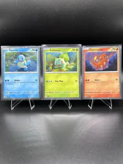 Pokemon 151 Poster Collection Promos ~ Poster, Bulbasaur , Charmander, Squirtle - Image 1