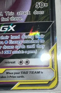 Pokemon TCG Gengar & Mimikyu GX Sm-Team Up Holo Ultra Rare 53/181 240HP - Image 2