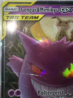 Pokemon TCG Gengar & Mimikyu GX Sm-Team Up Holo Ultra Rare 53/181 240HP - Image 4