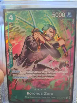 One Piece OP15 Roronoa Zoro OP13-037 TR Foil - (Treasure Rare) English - Image 1