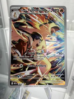Ethan's Typhlosion 190/182 SV10 Destined Rivals Illustration Rare Holo FA NM - Image 1
