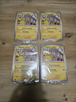 4x Pikachu At The Museum, Pokemon X Natural History Museum Jumbo Cards - Image 1
