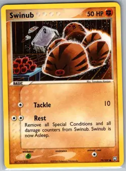 Swinub 79/109 Non Holo Team Rocket Returns - Pokemon Card - NM - Image 1