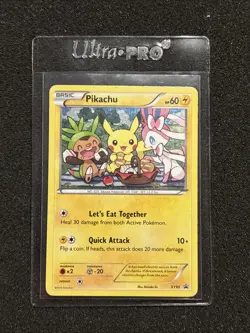 2016 Pokemon TCG Pikachu XY95 XY PROMO Holo Card LP - Image 1
