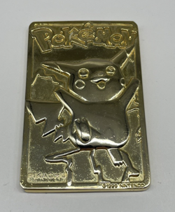 Pokemon 23k Gold Plated Pikachu Trading Card 1999 Collectable Vintage - Image 3