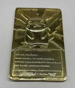 Pokemon 23k Gold Plated Pikachu Trading Card 1999 Collectable Vintage - Image 4