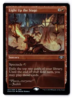 Light Up The Stage NM* FOIL PROMO Ravnica Allegiance 107/259 mtg -UnltdCards - Image 1