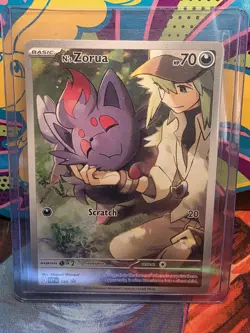 Pokemon TCG N's Zorua Black Star Promo Card 189 Journey Together ETB - Image 1