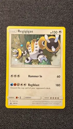 Pokemon Regigigas SM243 Promo Holofoil Tag Team Powers Collection - near mint - Image 2
