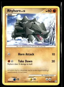 2007 Diamond & Pearl Rhyhorn Basic/Common #95 - Image 1