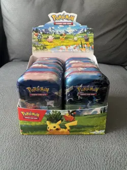 10x Pokemon TCG Ascended Heroes Mini Tins Sealed - With Display Case (Unsealed) - Image 1