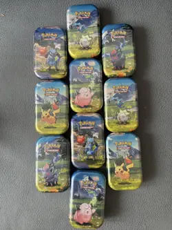 10x Pokemon TCG Ascended Heroes Mini Tins Sealed - With Display Case (Unsealed) - Image 3