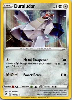 Duraludon 138/192 Holo Rare Rebel Clash Pokemon Near Mint - Image 1