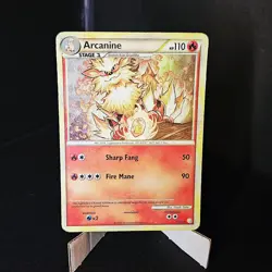 Pokemon TCG Arcanine Heartgold Soulsilver 1/123 Holo Holo Rare - Image 3