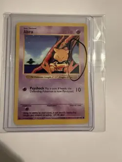 Pokemon Abra 43/102 Base Set Regular Common 30 HP English 1999 WOTC - Image 1