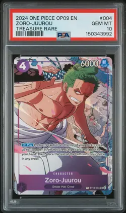 2024 ONE PIECE OP09-EMPERORS IN THE NEW WORLD TREASURE RARE ZORO-JUUROU PSA 10 - Image 1
