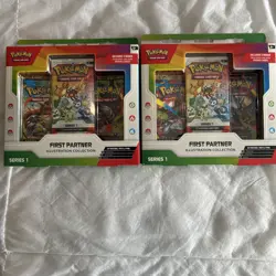 Pokemon TCG First Partner Illustration Collection Box Series 1 New & Sealed x2 - Image 1