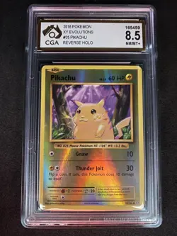 Pokemon Pikachu 35/108 XY Evolutions Reverse Holo PSA CGC CGA 8.5 NM-MINT - Image 1