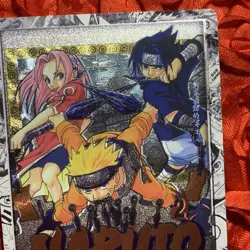 Naruto Sakura & SASUKE NARUTO Silver Anime GODDESS WAIFU Girl ACG Holo Card - Image 2