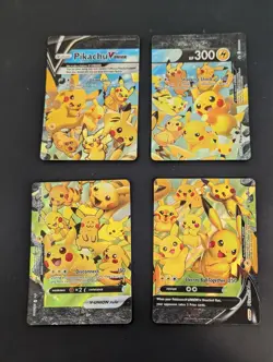 Pikachu V-Union PROMO Set of All 4 Cards SWSH139-142 NM Pokemon Nintendo M9253 - Image 1