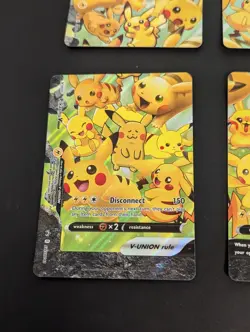 Pikachu V-Union PROMO Set of All 4 Cards SWSH139-142 NM Pokemon Nintendo M9253 - Image 5