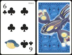WAILORD NO. 321 9 OF CLUBS OMEGA SAPPHIRE POKER CARD POKEMON JAPANESE 2015 - Image 1