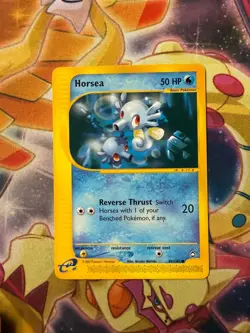 Pokemon TCG Aquapolis Horsea Regular Common E-Card 85/147 NM - Image 1