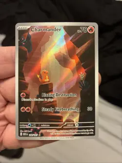 Pokemon TCG Scarlet & Violet Charmander Holo Card 168/165 NM/M Condition - Image 1