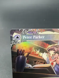 Peter Parker (0208) (Borderless) #208 (Foil) (NM) Spider-Man SPM Magic MTG - Image 2