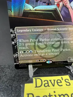 Peter Parker (0208) (Borderless) #208 (Foil) (NM) Spider-Man SPM Magic MTG - Image 5