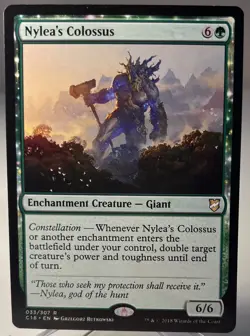 Magic MTG - Nylea's Colossus *Commander 2018* NM & Un-Played Green Rare Giant - Image 1