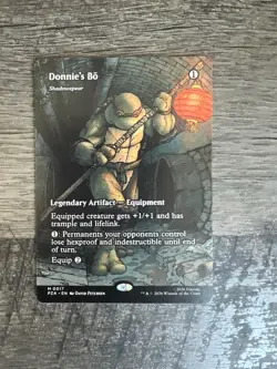 NM Borderless Donnie's Bo, MTG, TMNT, Magic the Gathering, 17 - Image 1