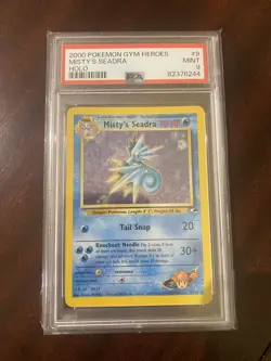 PSA 9 Gym Heroes Misty's Seadra 9/132 (Not Prerelease) Wotc Holo - Pokemon TCG - Image 1