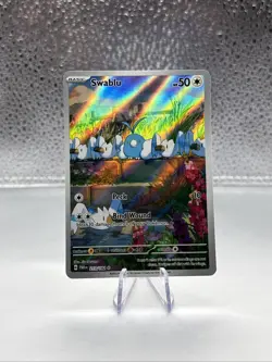 Swablu 213/182 SV04: Paradox Rift Illustration Rare Full Art Holo Pokemon TCG - Image 2