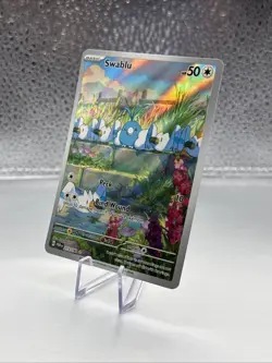 Swablu 213/182 SV04: Paradox Rift Illustration Rare Full Art Holo Pokemon TCG - Image 3
