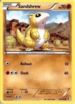 Sandshrew 78/149 Boundaries Crossed Pokemon Card TCG - Image 1