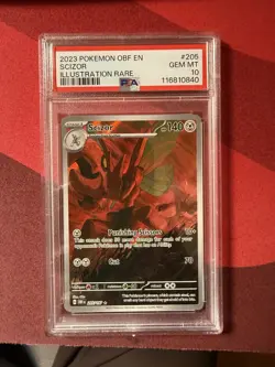 Pokemon Obsidian Flames Scizor 205/197 Illustration Rare PSA 10 - Image 1