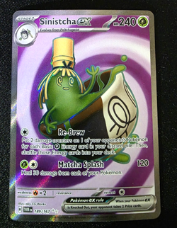 Sinistcha ex 189/167 Full Art Pokemon Twilight Masquerade SV06 FA Ultra Rare NM - Image 1