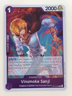 Vinsmoke Sanji R FOIL OP10-063 Royal Blood One Piece Card Game English - Image 1