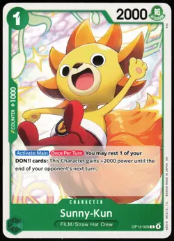 SUNNY-KUN OP13-026 OP13 CARRYING ON HIS WILL ONE PIECE COMMON 2025 NM - Image 2