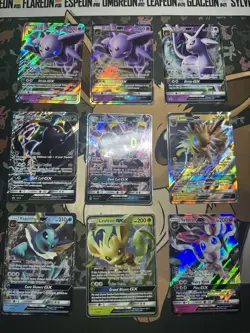 Pokemon Eeveelution GX 9 Card Lot NM - Image 1
