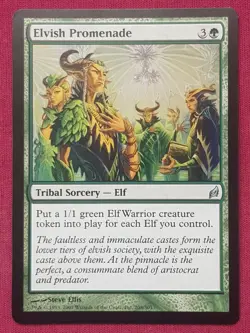 Magic The Gathering LORWYN ELVISH PROMENADE green card MTG - Image 1