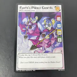Fyora’s Palace Guards Neopets Trading Card 62/120 - Image 1
