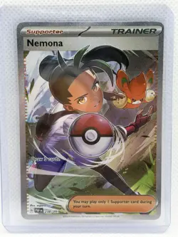 Nemona 238/091 Sv: Paldean Fates Holo Card Near Mint Condition - Image 1