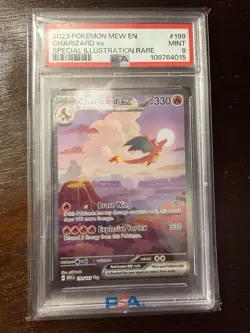 Pokemon TCG Charizard ex Scarlet & Violet 151 Card SIR 199/165 PSA 9 - Image 1