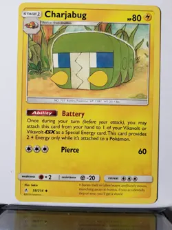 Charjabug 58/214 Unbroken Bonds Sun Moon Pokemon Card $2 Flat Shipping - Image 1
