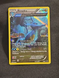 Kingdra Primal Clash Prerelease Staff Promo Pokemon Card - Image 1